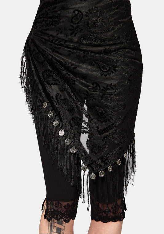 Opulent Coin Devore Scarf