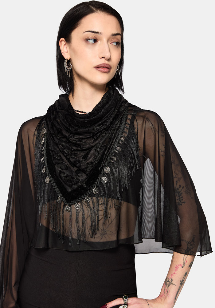 Opulent Coin Devore Scarf