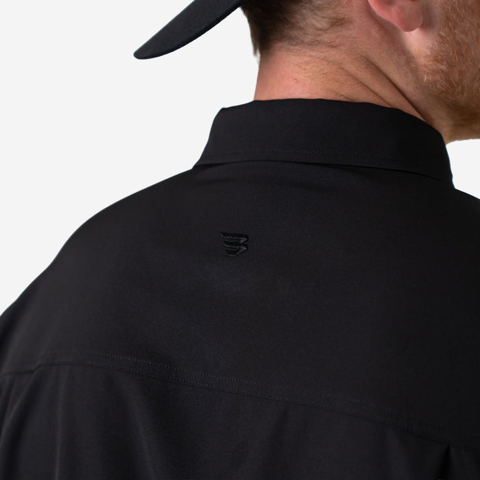 Performance Button Up - Heather Black
