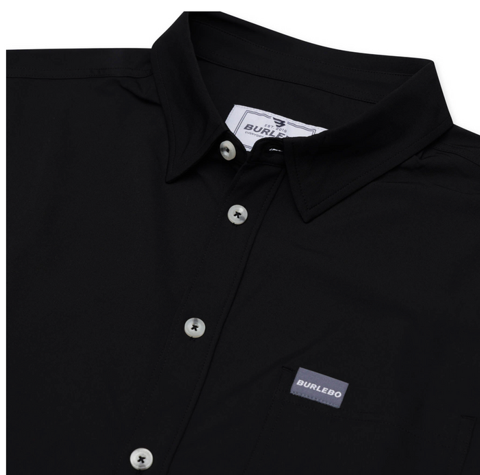 Performance Button Up - Heather Black