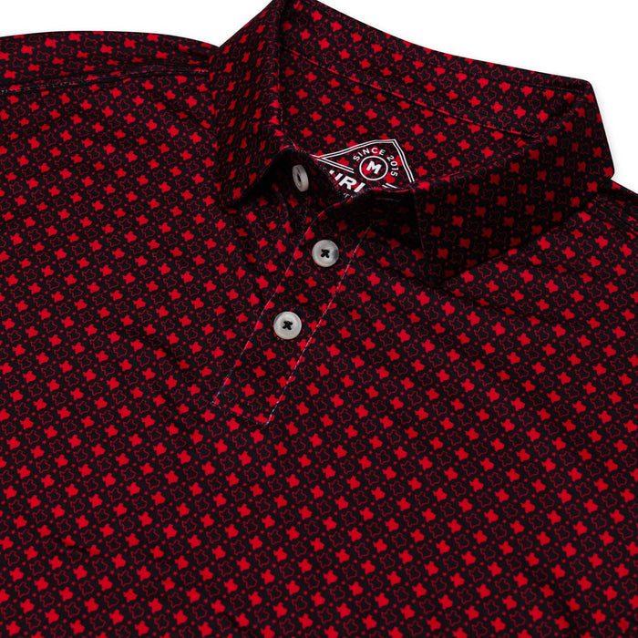 Performance Polo - Texas - Black & Red