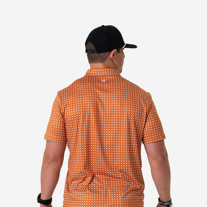 Performance Polo - Texas - Orange & White