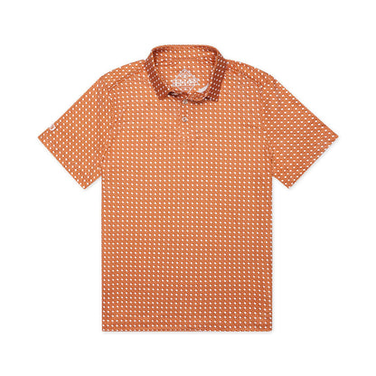 Performance Polo - Texas - Orange & White