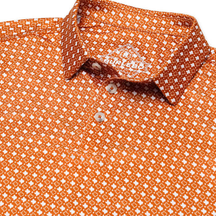 Performance Polo - Texas - Orange & White