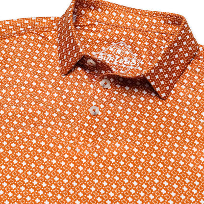 Performance Polo - Texas - Orange & White