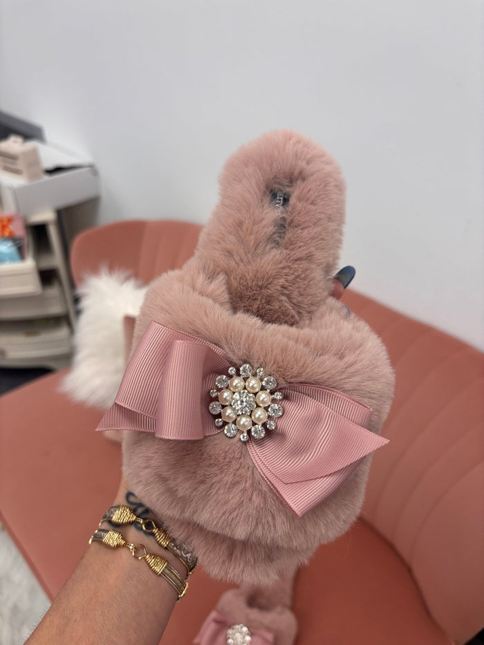 Pink Embellished Slippers - Intimate Whispers