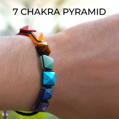 Pyramid Combination + 7 Chakra Healing Bracelet