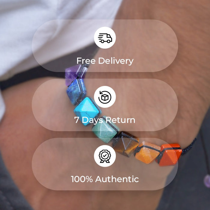 Pyramid Combination + 7 Chakra Healing Bracelet