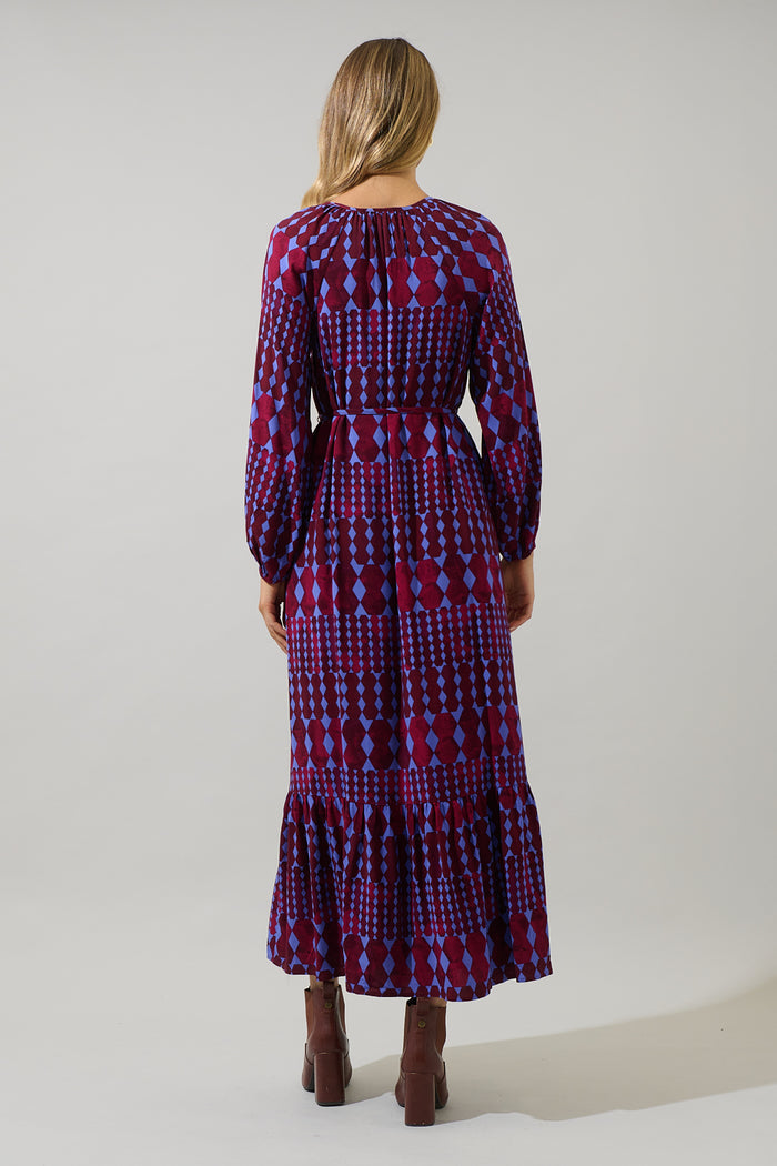 Ramsay Abstract Larrie Button Down Maxi Dress