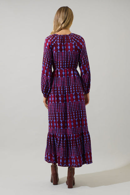 Ramsay Abstract Larrie Button Down Maxi Dress