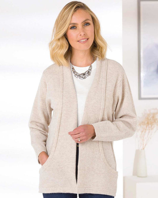 Sienna Edge to Edge Cardigan - Linen - The Classic Boutique