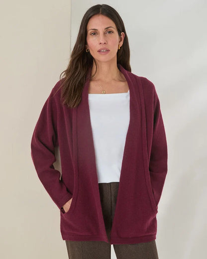 Sienna Edge to Edge Cardigan - Merlot