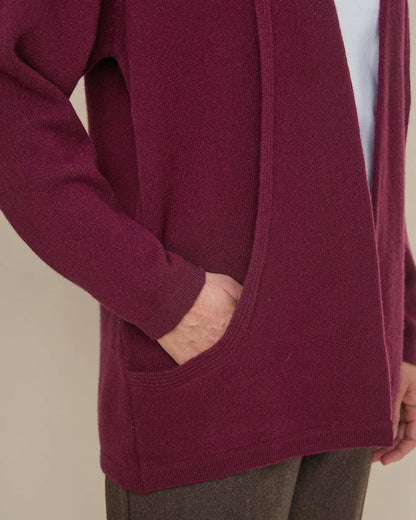 Sienna Edge to Edge Cardigan - Merlot