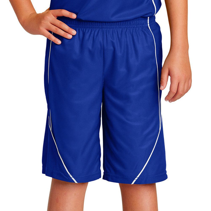 Sport-Tek Youth PosiCharge Mesh Reversible Spliced Shorts