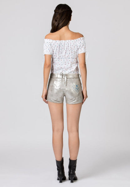 Stockerpoint Woman's Lederhosen Short Baccara Silver Stars size (38)