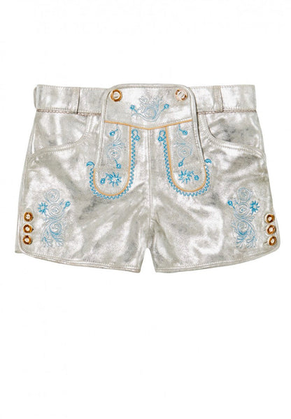 Stockerpoint Woman's Lederhosen Short Baccara Silver Stars size (38)