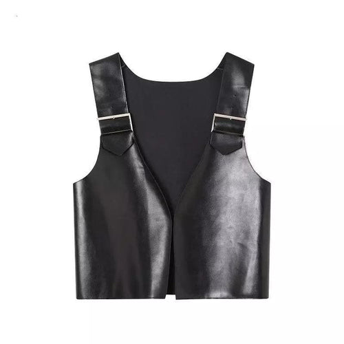 Strap Leather Vest by CRUX