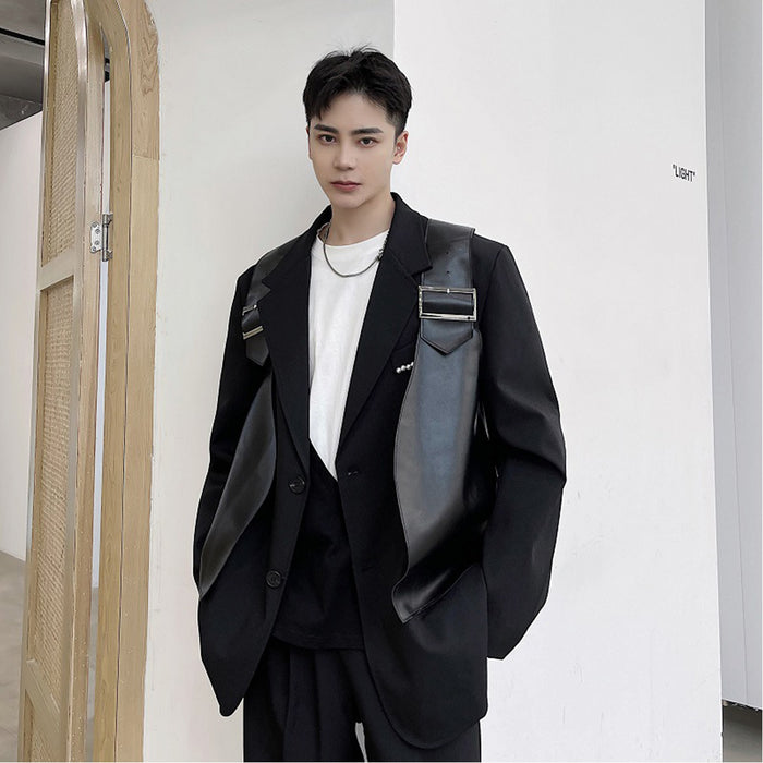 Strap Leather Vest by CRUX