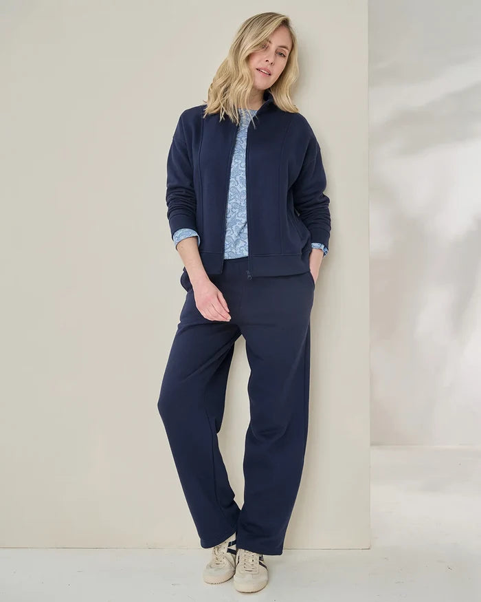 Taylor Cotton Mix Leisure Cardigan - Navy