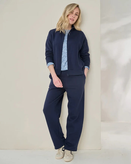 Taylor Cotton Mix Leisure Cardigan - Navy