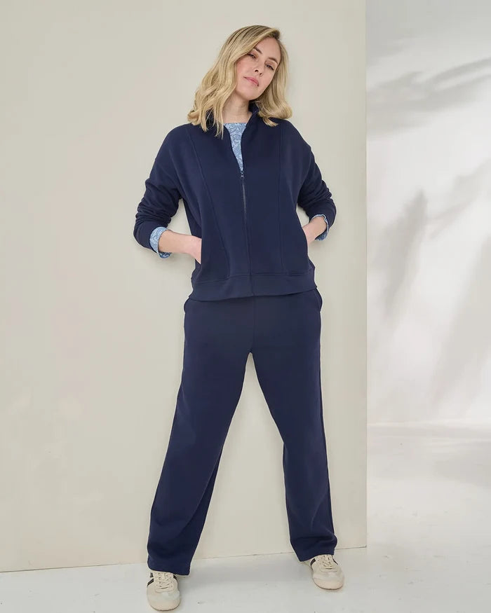 Taylor Cotton Mix Leisure Cardigan - Navy
