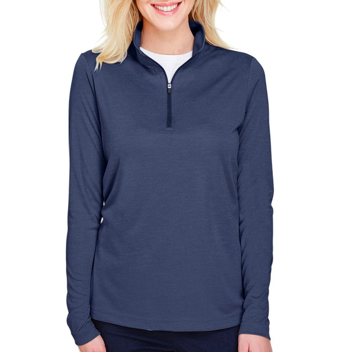 Team 365 Women's Zone Sonic Heather Performance Quarter-Zip Pullover