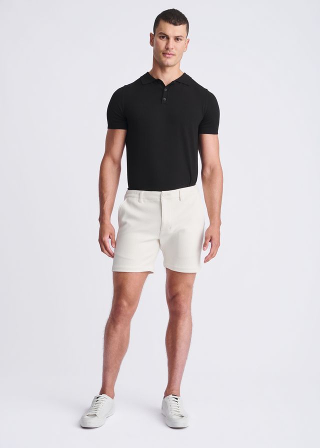 TEXTURED STRETCH KNIT CHINO SHORTS
