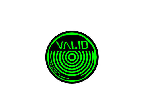 Valid Circle Green and Black Sticker #58