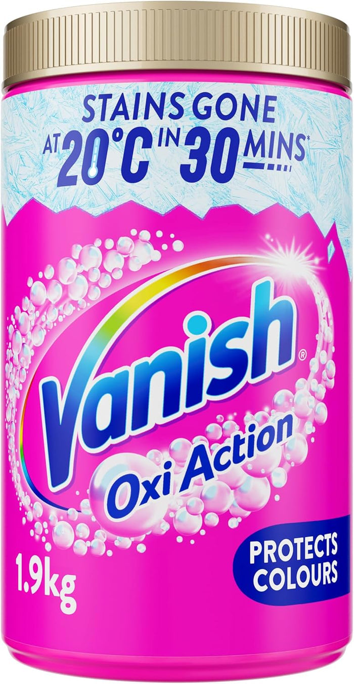 Vanish Gold Oxi Action Laundry Booster and Stain Remover Powder for Colours 1.9 kg | Removes Tough Stains Even at 20°C | Keeps Colours Bright | Safe on Everyday Fabrics - Shoppers-kart.com