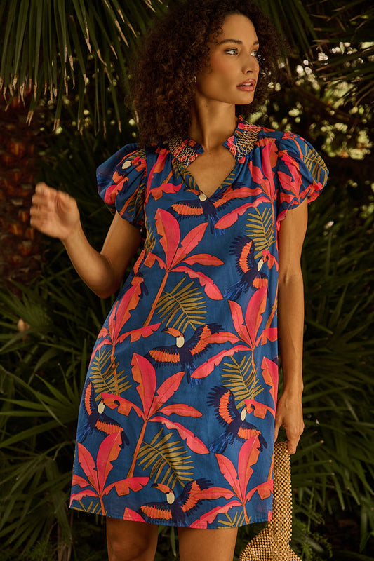 Vermina Shift Mini Dress Tropical
