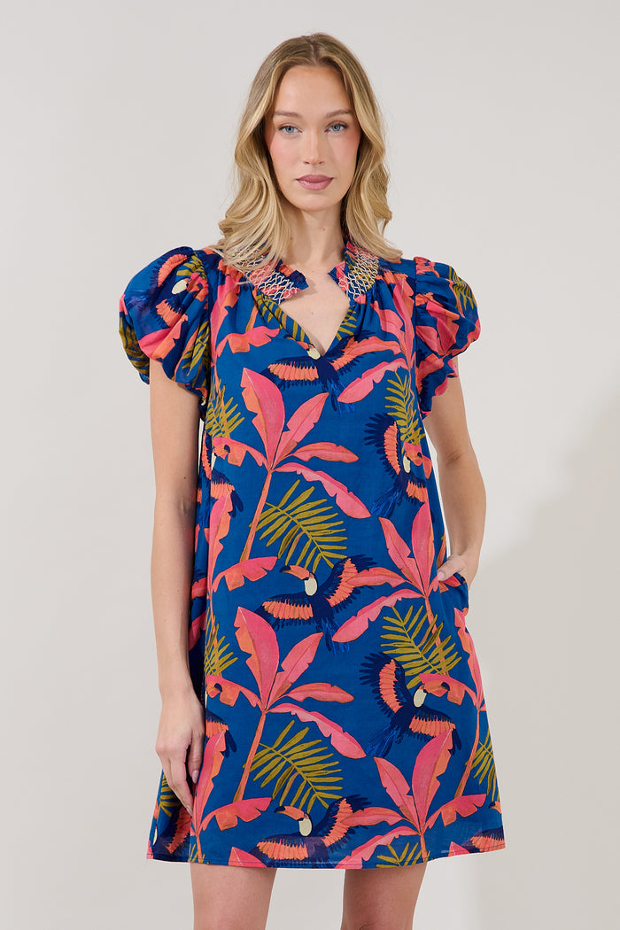 Vermina Shift Mini Dress Tropical
