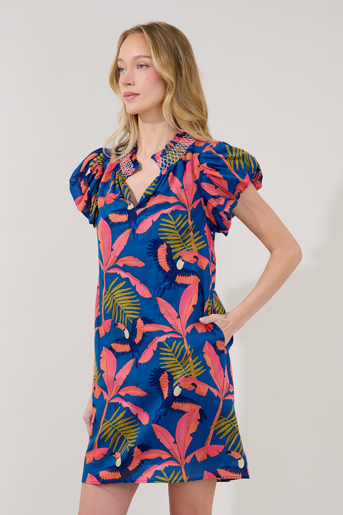 Vermina Shift Mini Dress Tropical