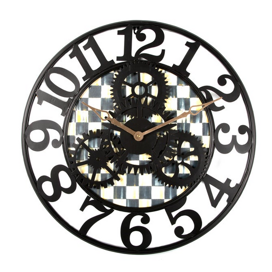 Wall Clock Farmhouse Courtly Check Small