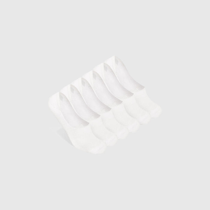 White Never Show Socks 3 Pack laid out side by side.